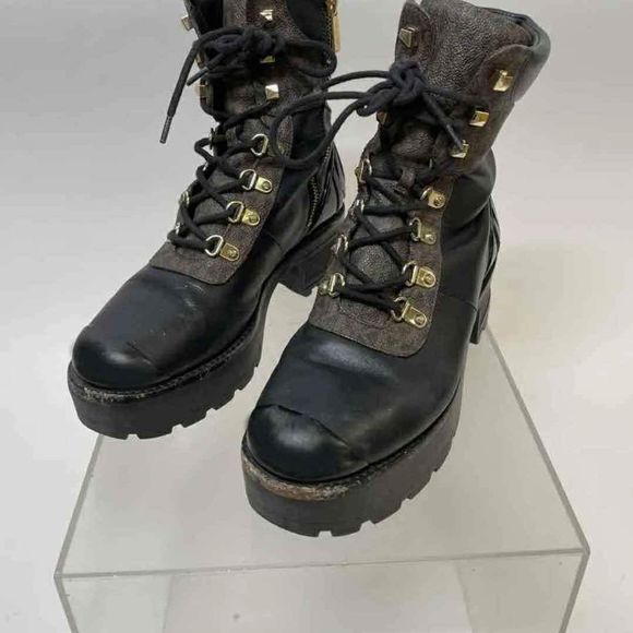 Michael Kors MK Designer Women's Black Combat Boots - Size 7.5M - Picture 1 of 7